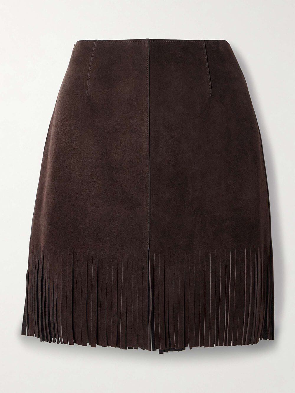 Elegant Fringe Suede Mini Skirt