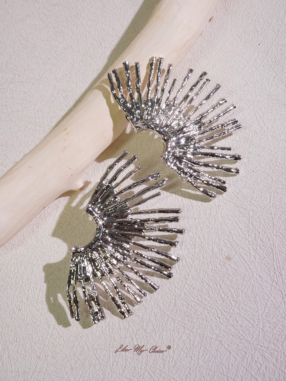 Fashion Street Exaggerated Ray Fan-Shaped Earrings