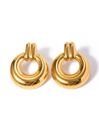 Minimalist Double-ring Earrings
