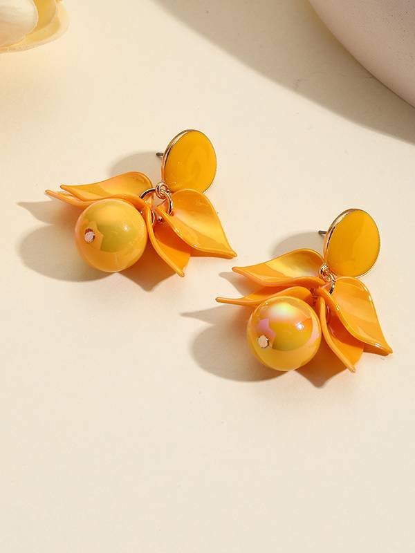 Vacation Style Colorful Flower Earrings