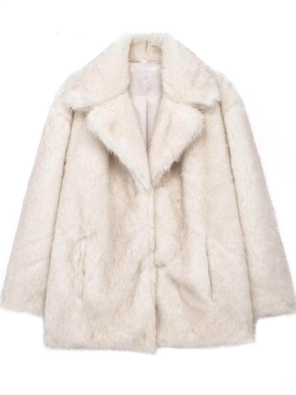 Classic Loose Mid-Length Oversized Fur Coat