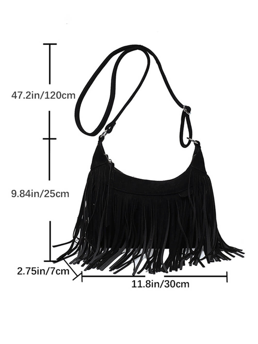 Bohemian Tassel Faux Deerskin Vintage Saddle Bag