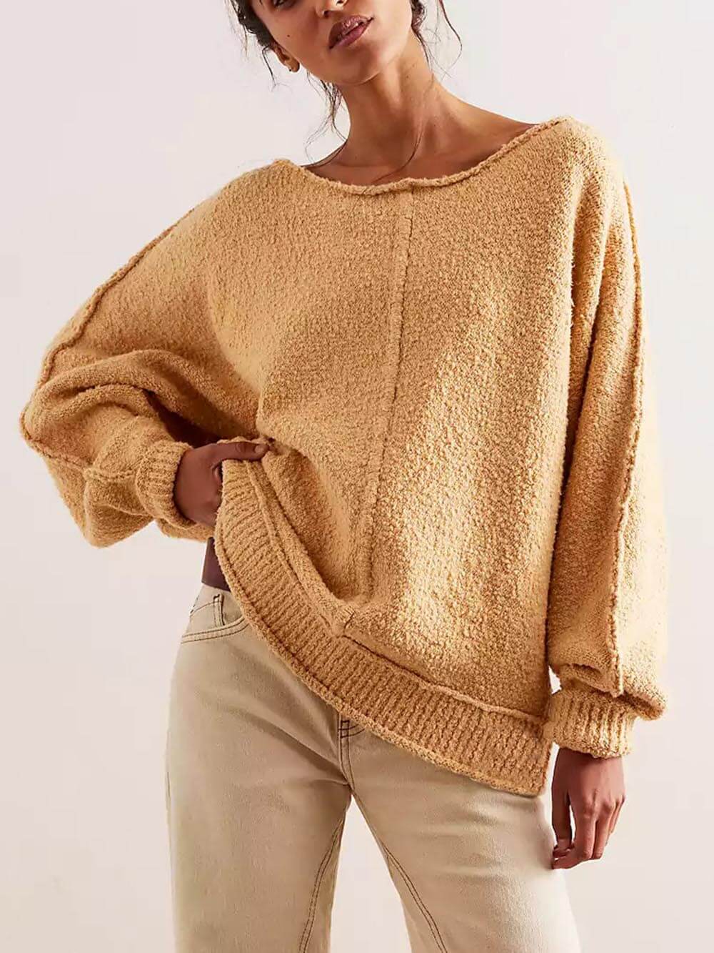 Classic Stripe Print Elastic Cuff Carrot Pants