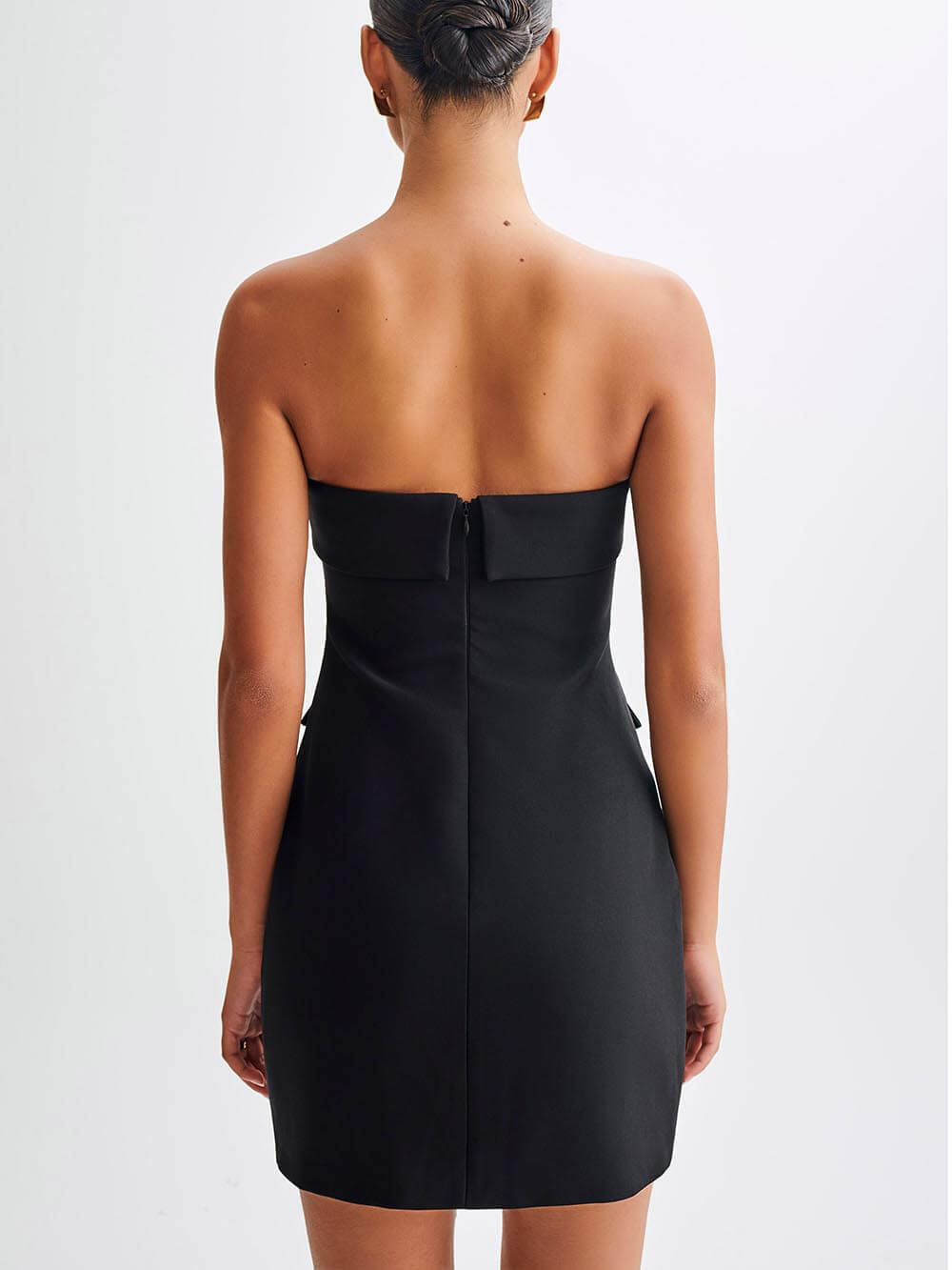 Elegant Strapless Suiting Mini Dress