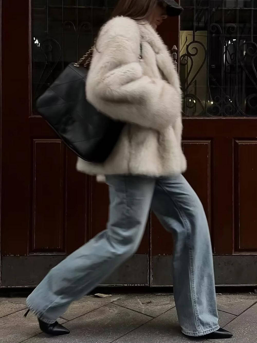 Classic Loose Mid-Length Oversized Fur Coat