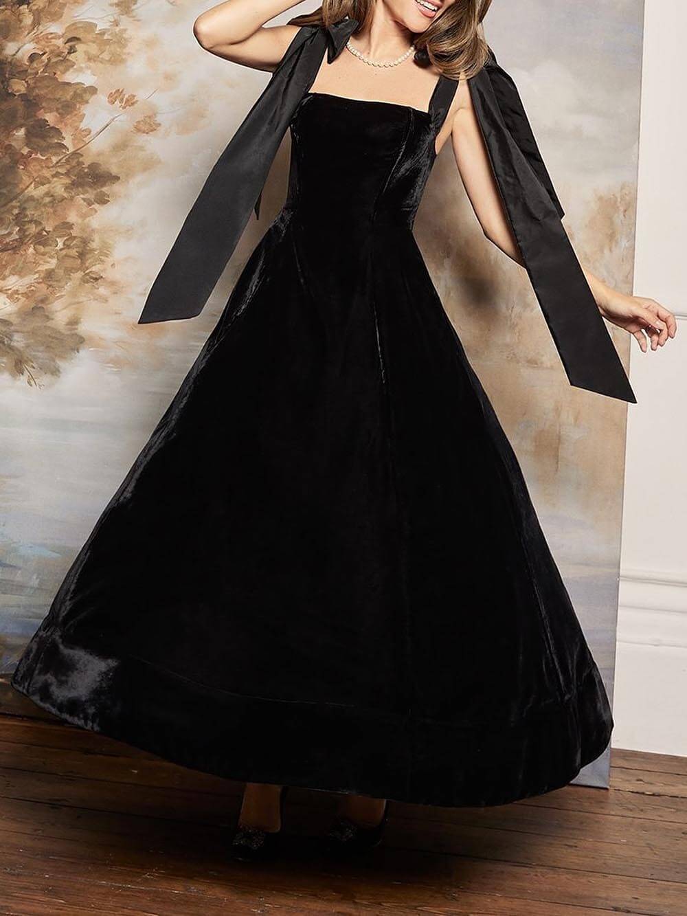 Retro Clean Cut Contrast Color Oversized Bow Maxi Dress