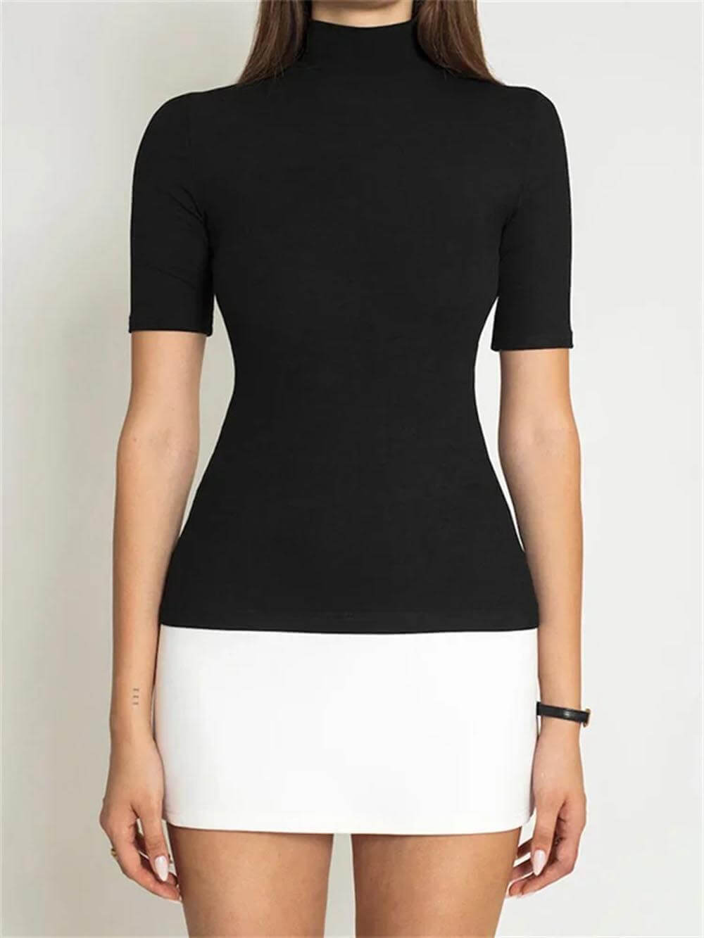 Fashion Casual Contrast Patchwork Slim Mini Dress