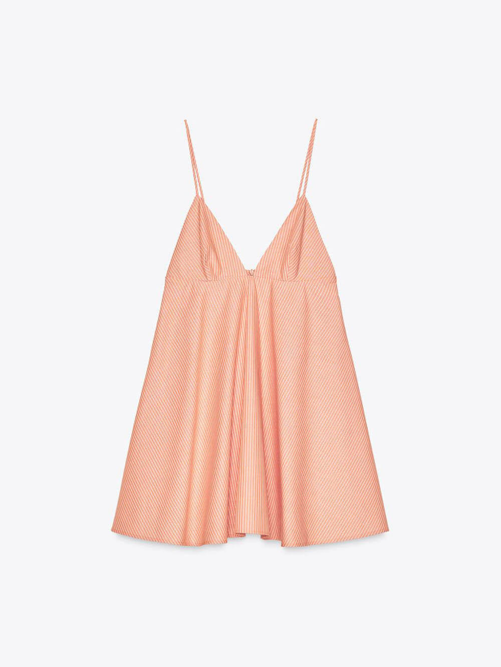 Delicate Striped Print Suspender Mini Dress