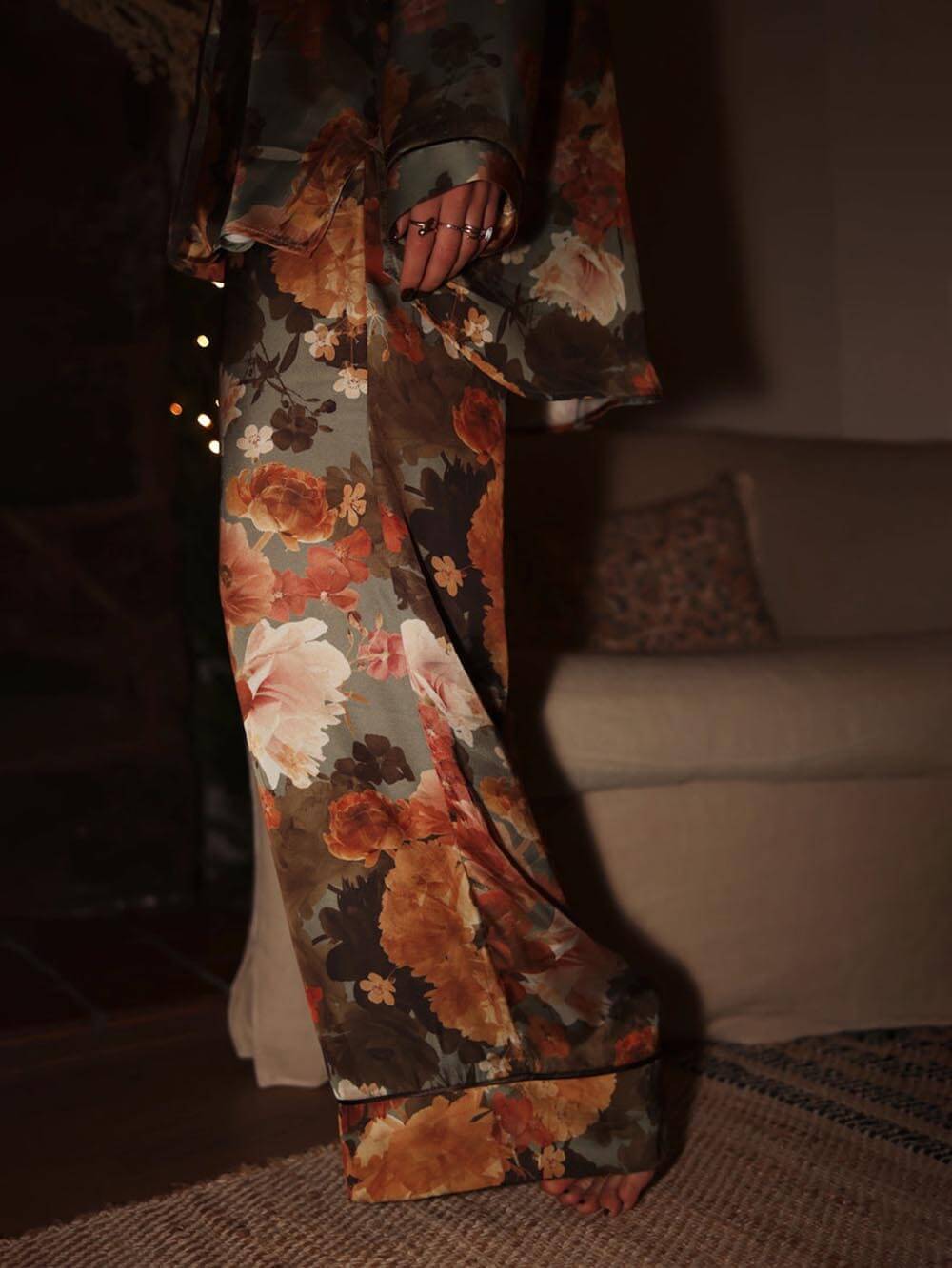 Modern Unique Print Button Down Oversized Blouse