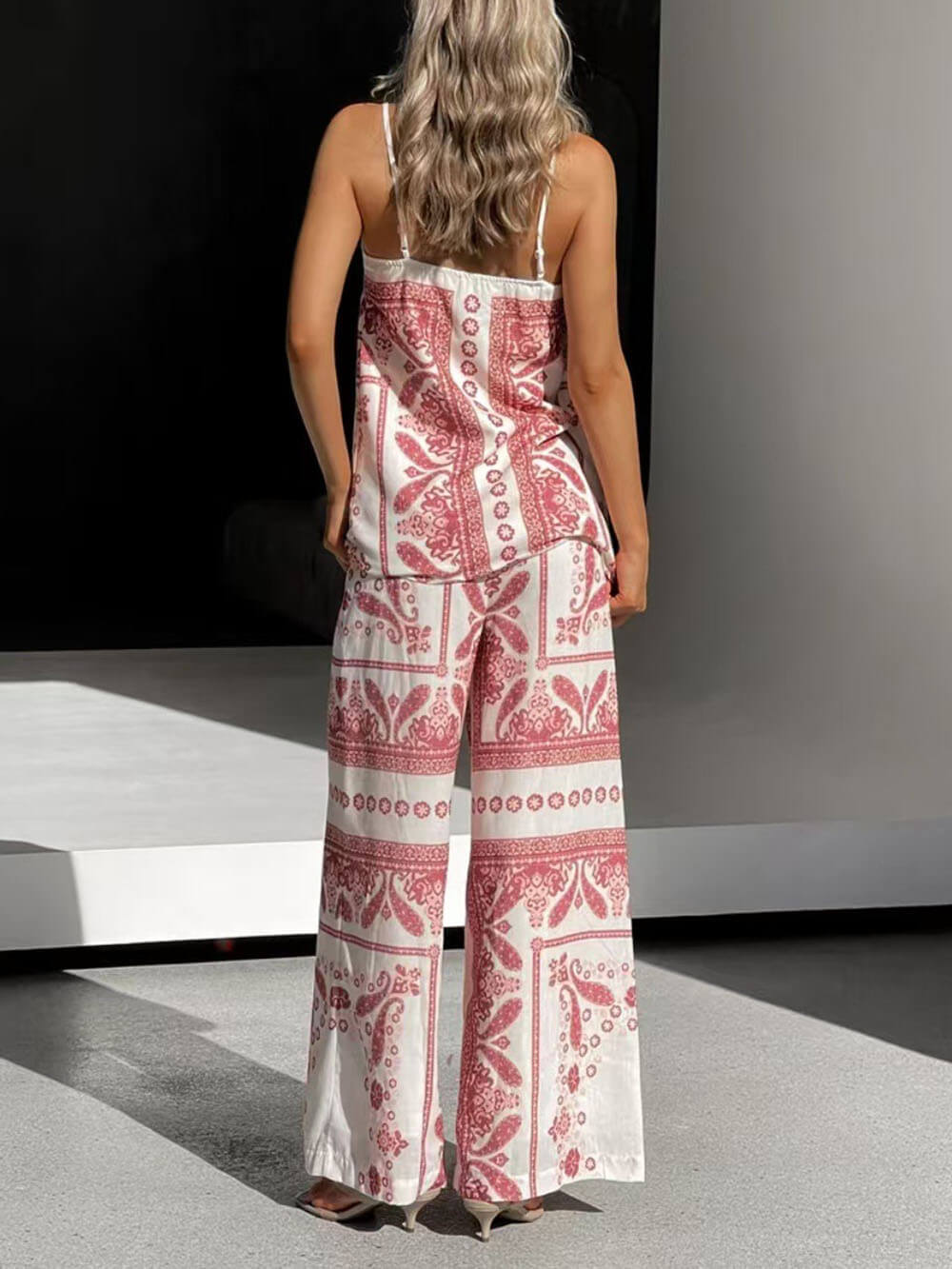 Modern Unique Floral Rint Suspenders Tops