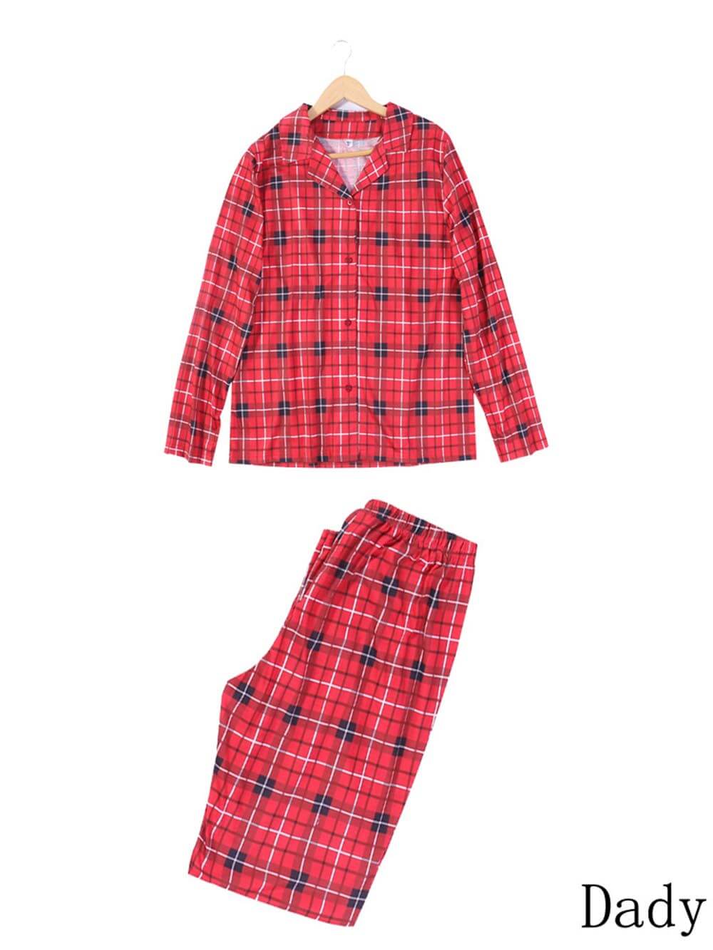 Christmas Plaid Print Parent-Child Pajamas Set