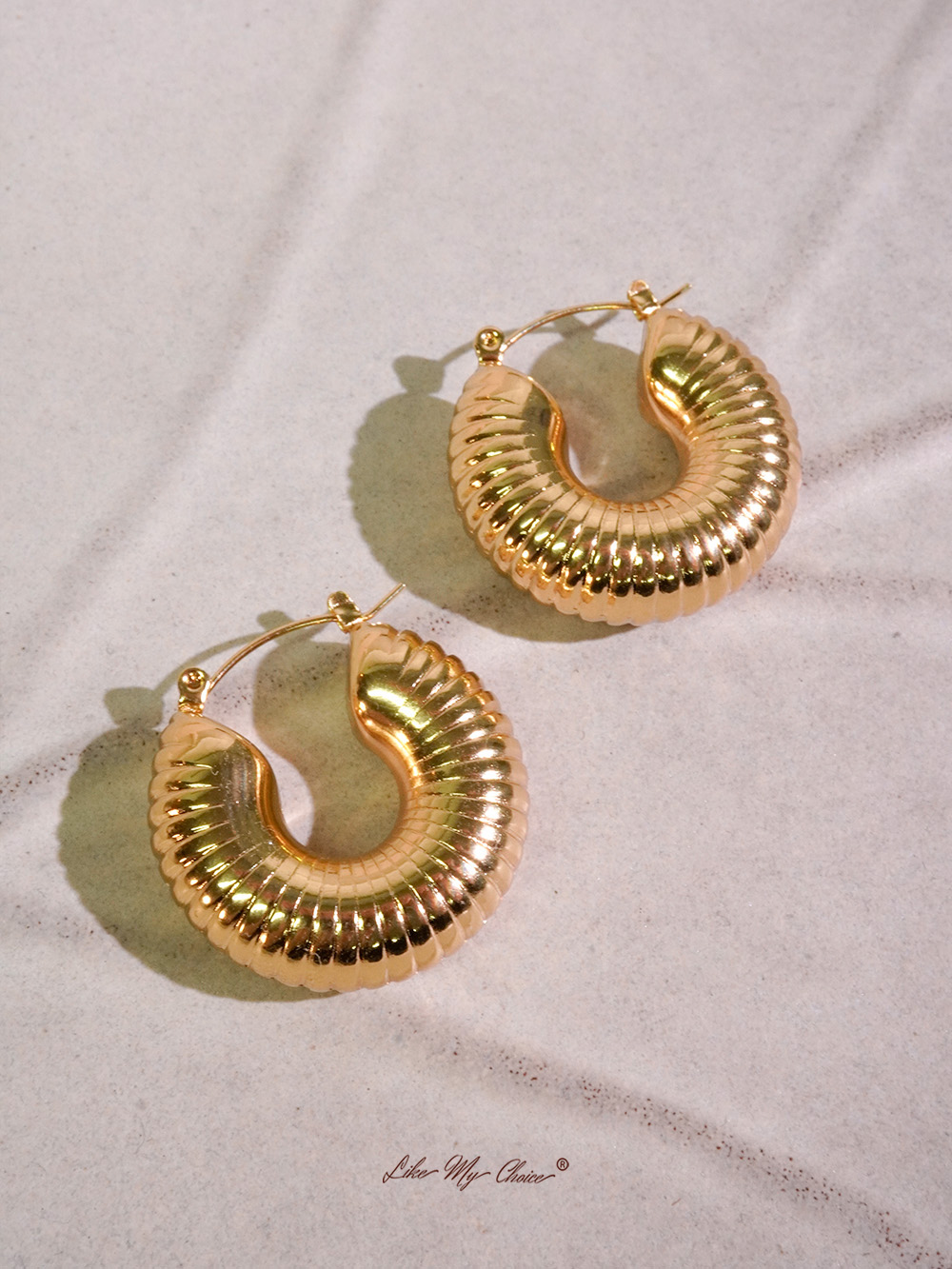 Large Circle Thread Earrings