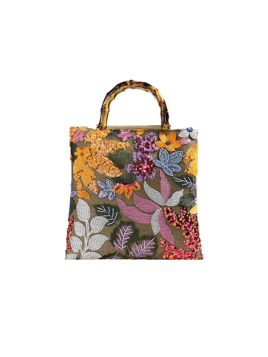 Flower Sequin Handbag