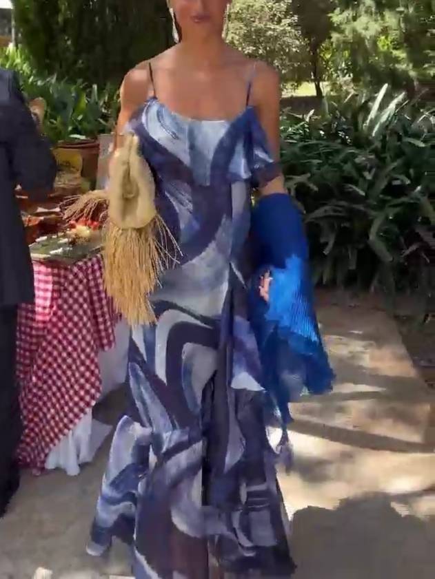 Unique Printed Sling Dress