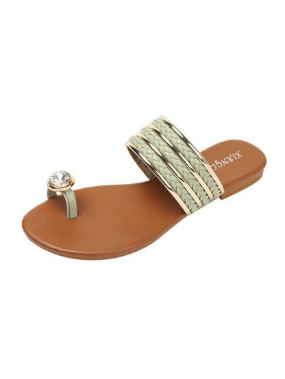Rhinestone Flat Sandals