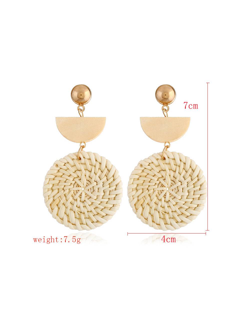 Bohemian Straw Earrings