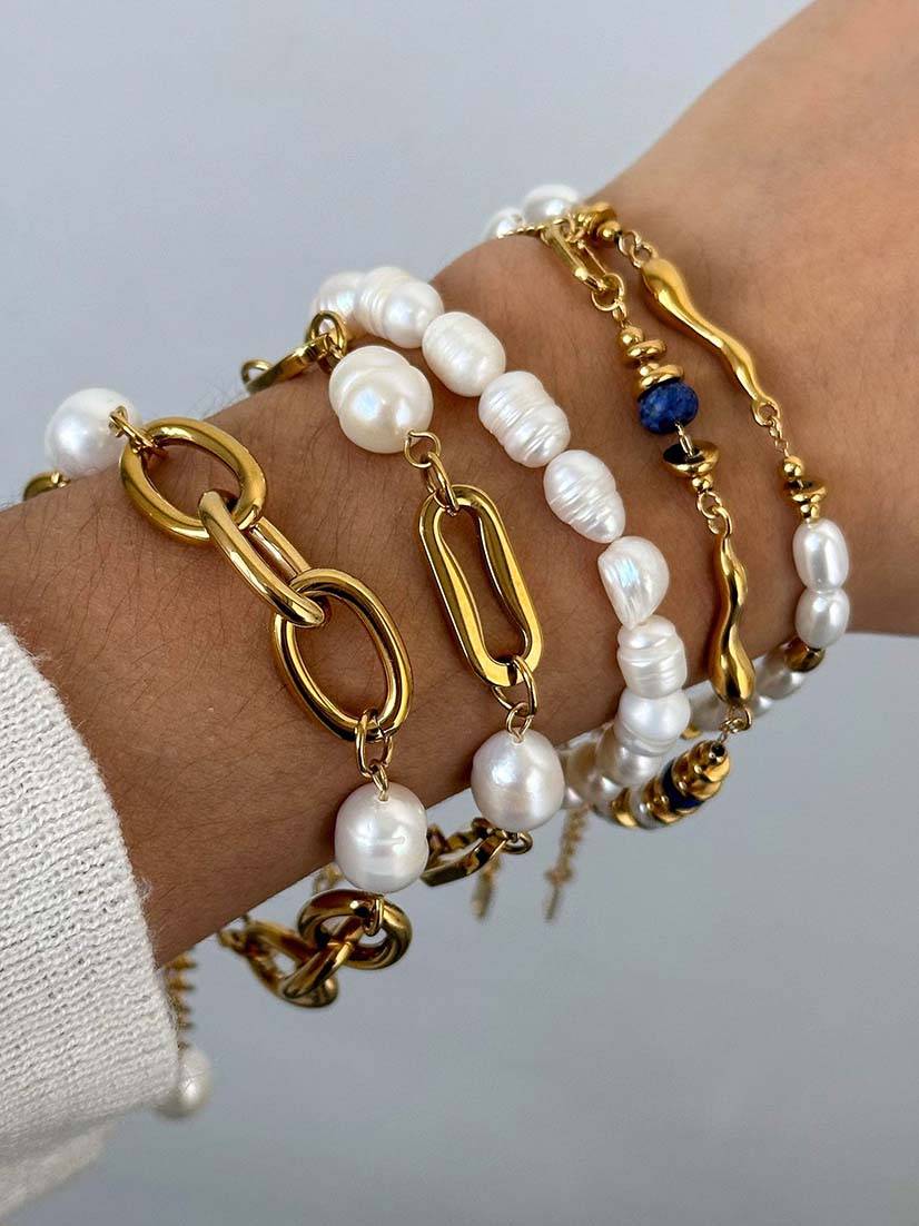 Pearl Metal Bracelet