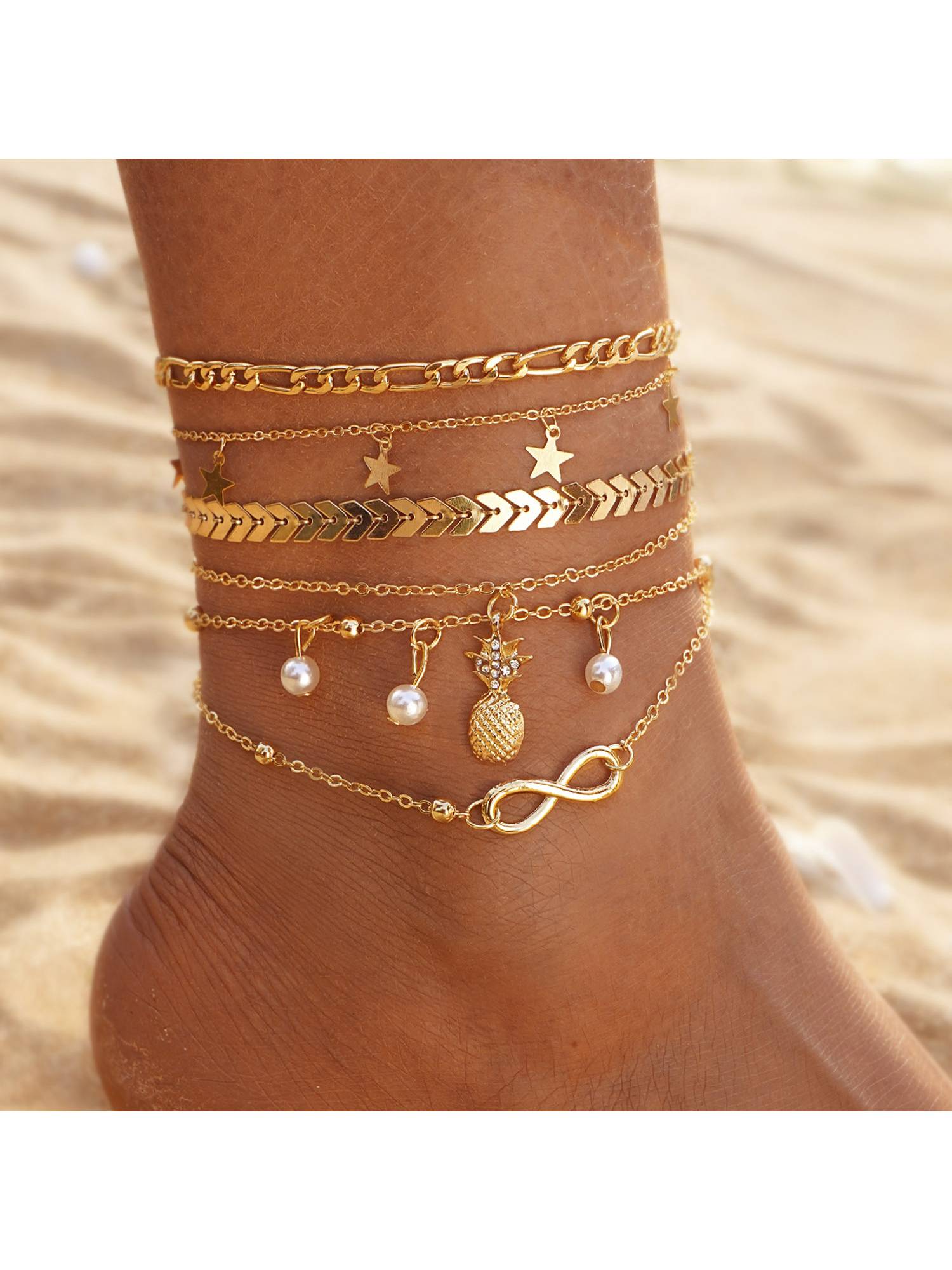 Pineapple Star Elements Anklet