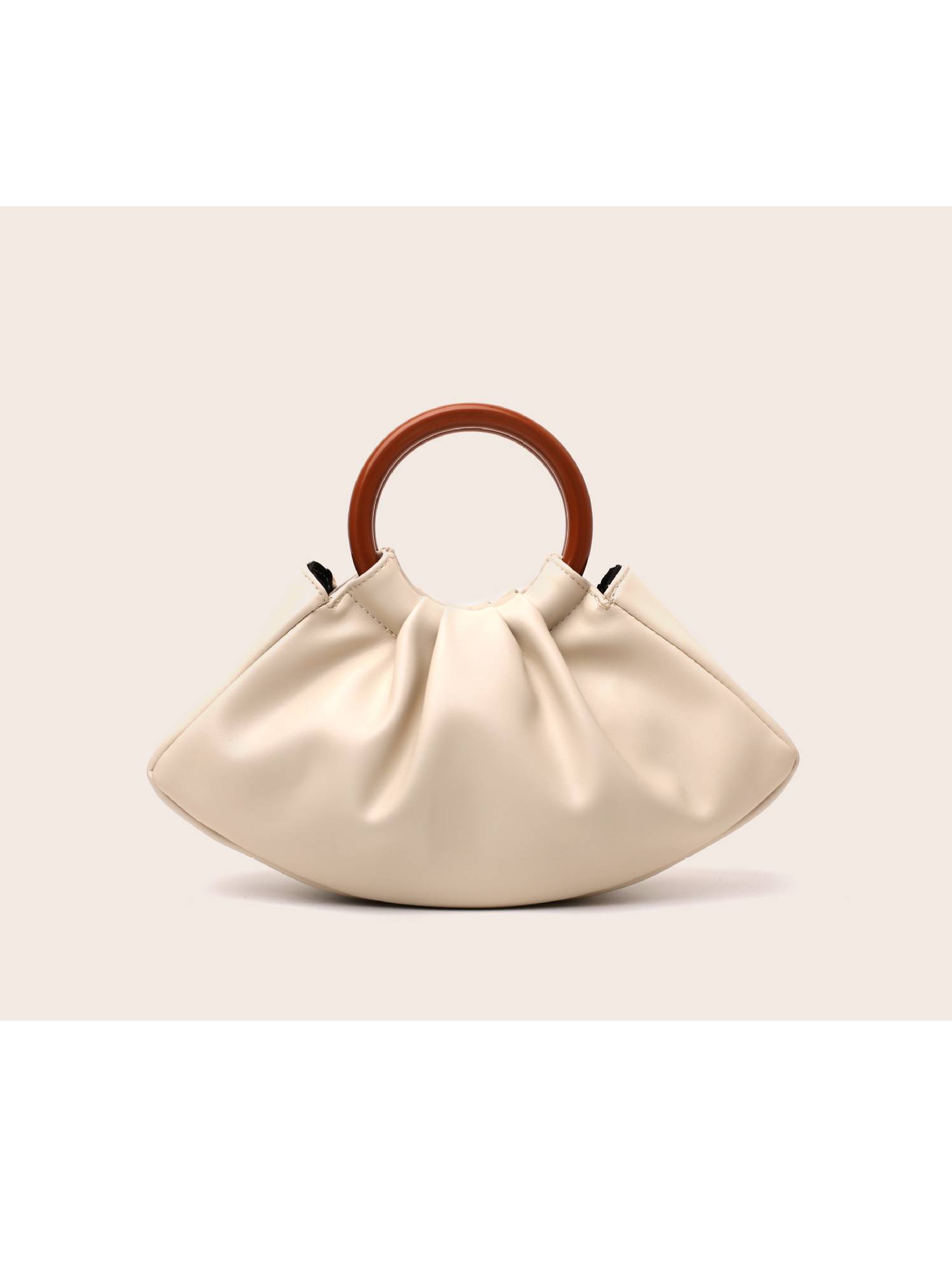 Pleated Shell-shaped Handbag