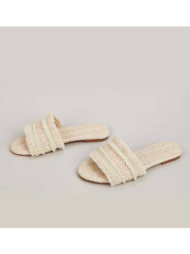 Vacation Style Straw Sandals