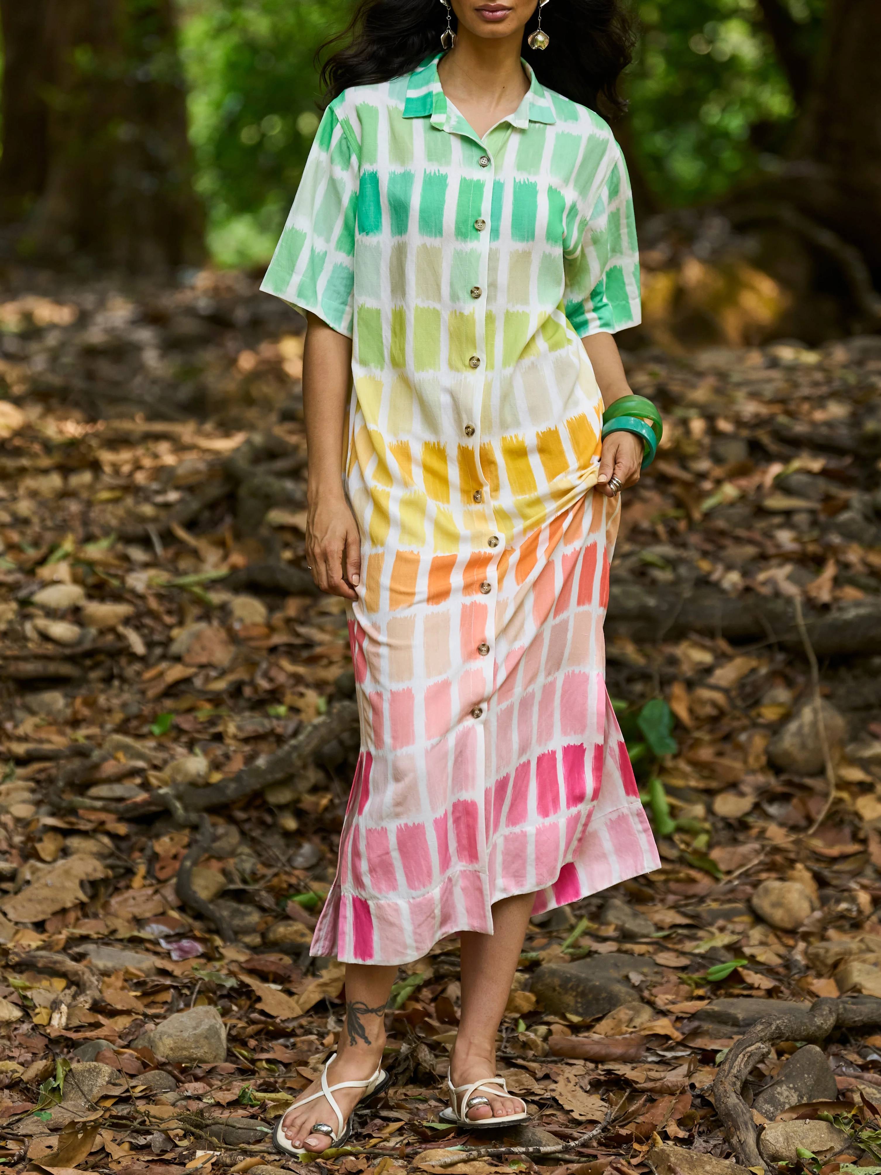 Unique Printed Shirtdress