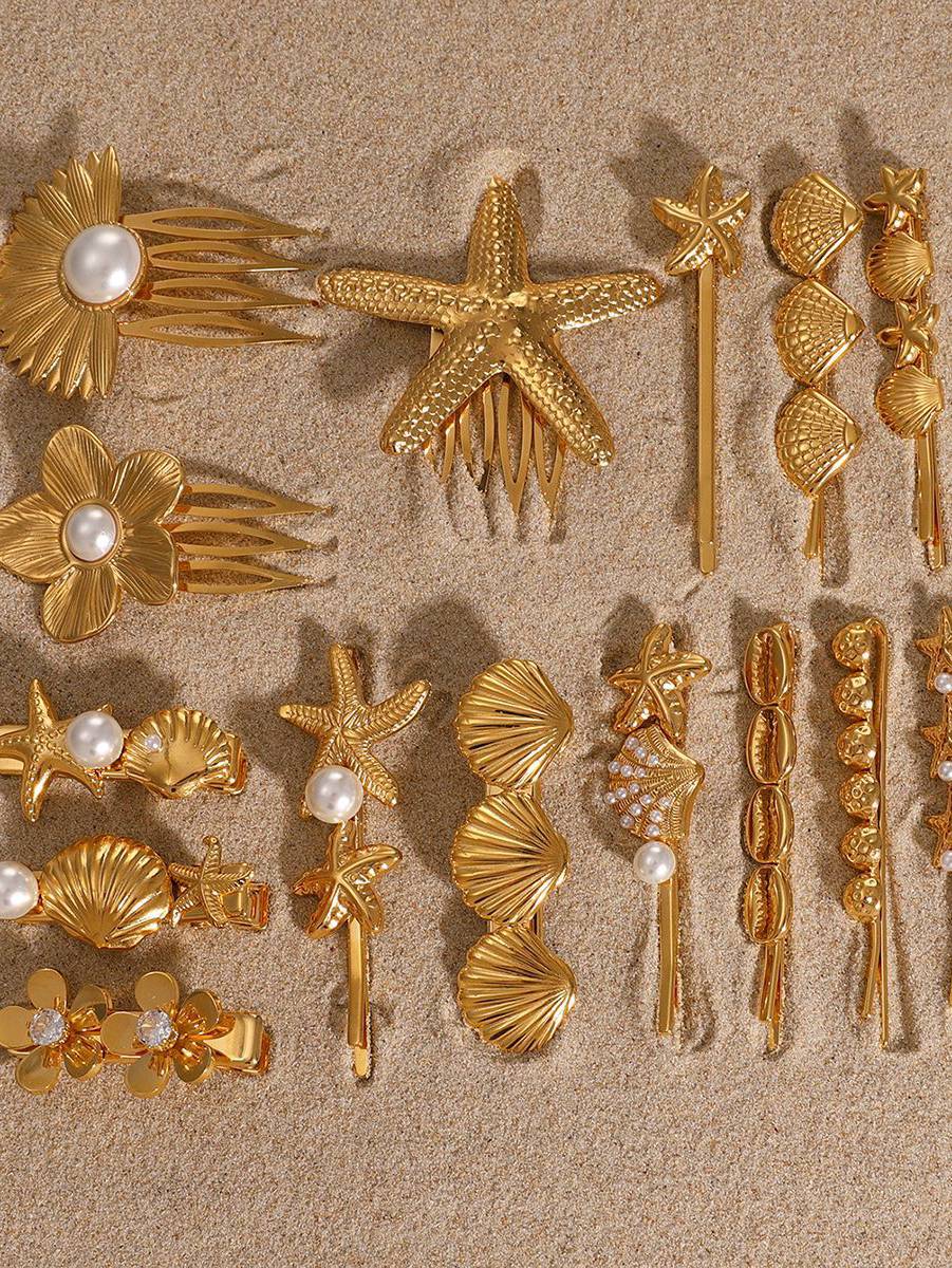 Ocean And Flower Element Hairpin Hair Accessories