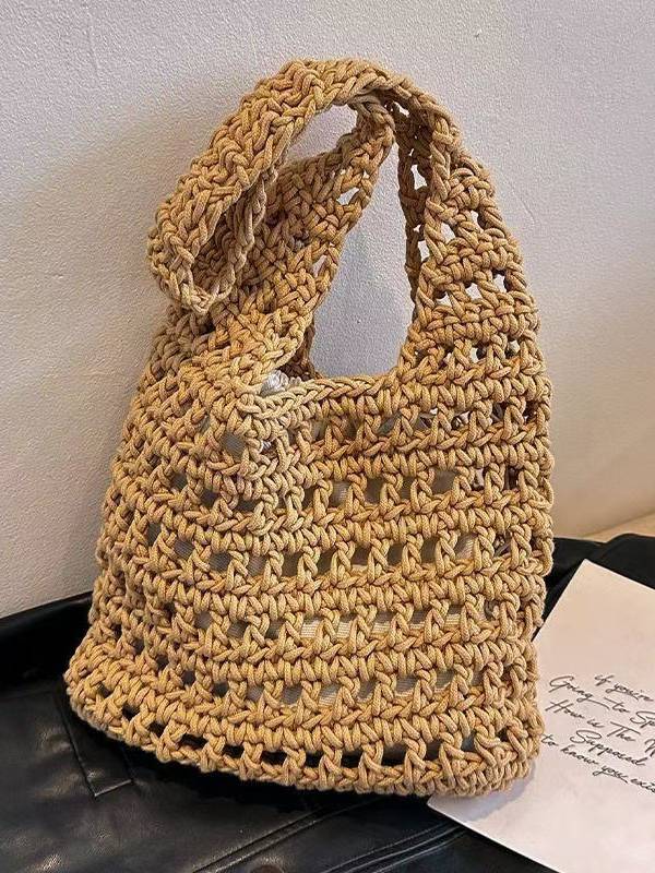 Hand-woven Hollow Tote Bag