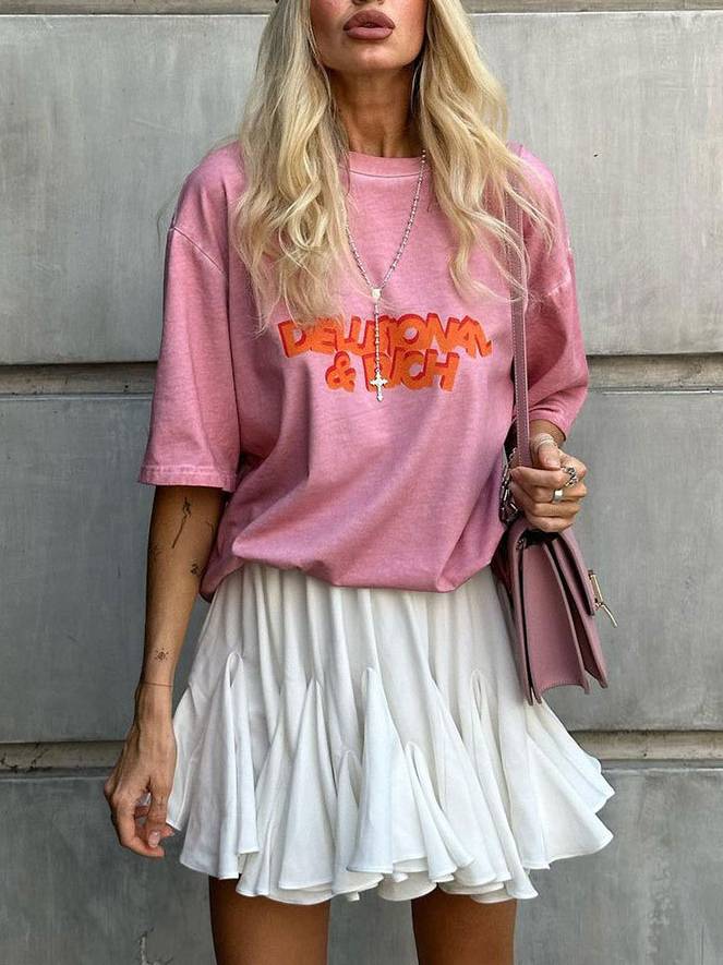 Ruffled Hem Mini Skirt