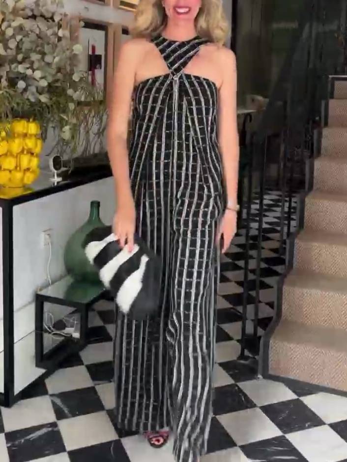 Unique Design Printed Jumpsuit