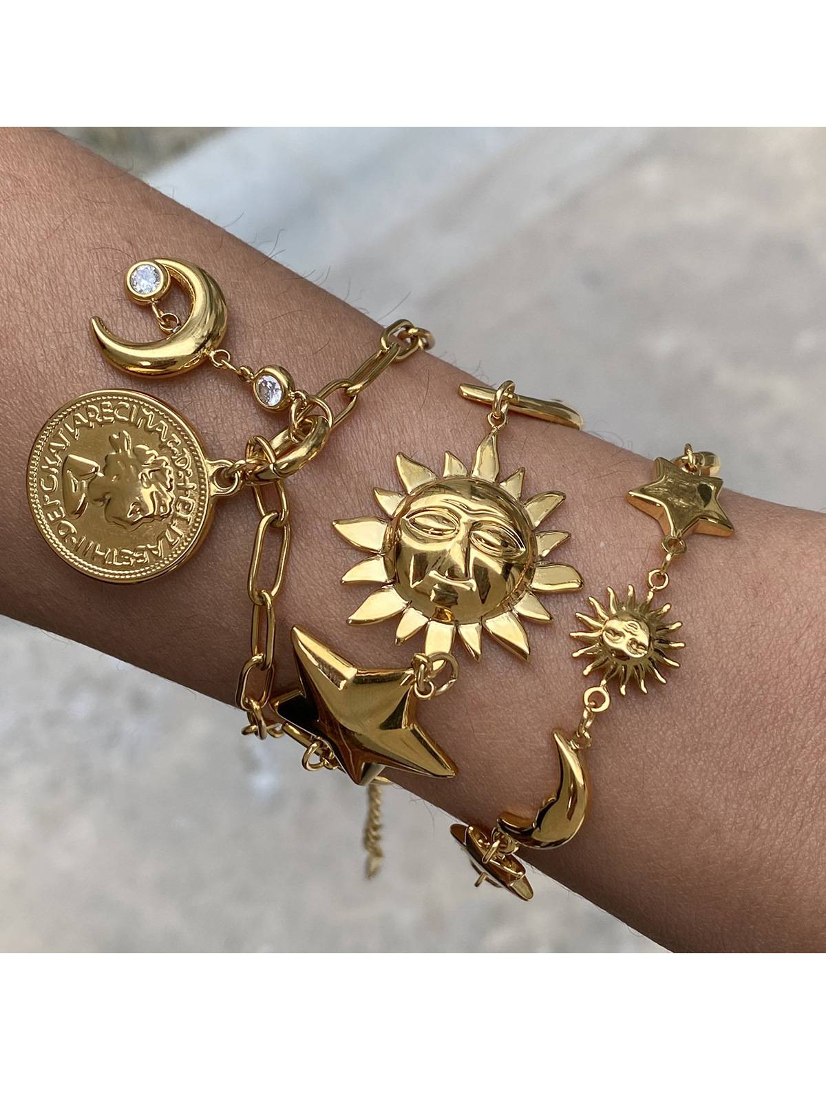 Sun Star Moon Bracelet