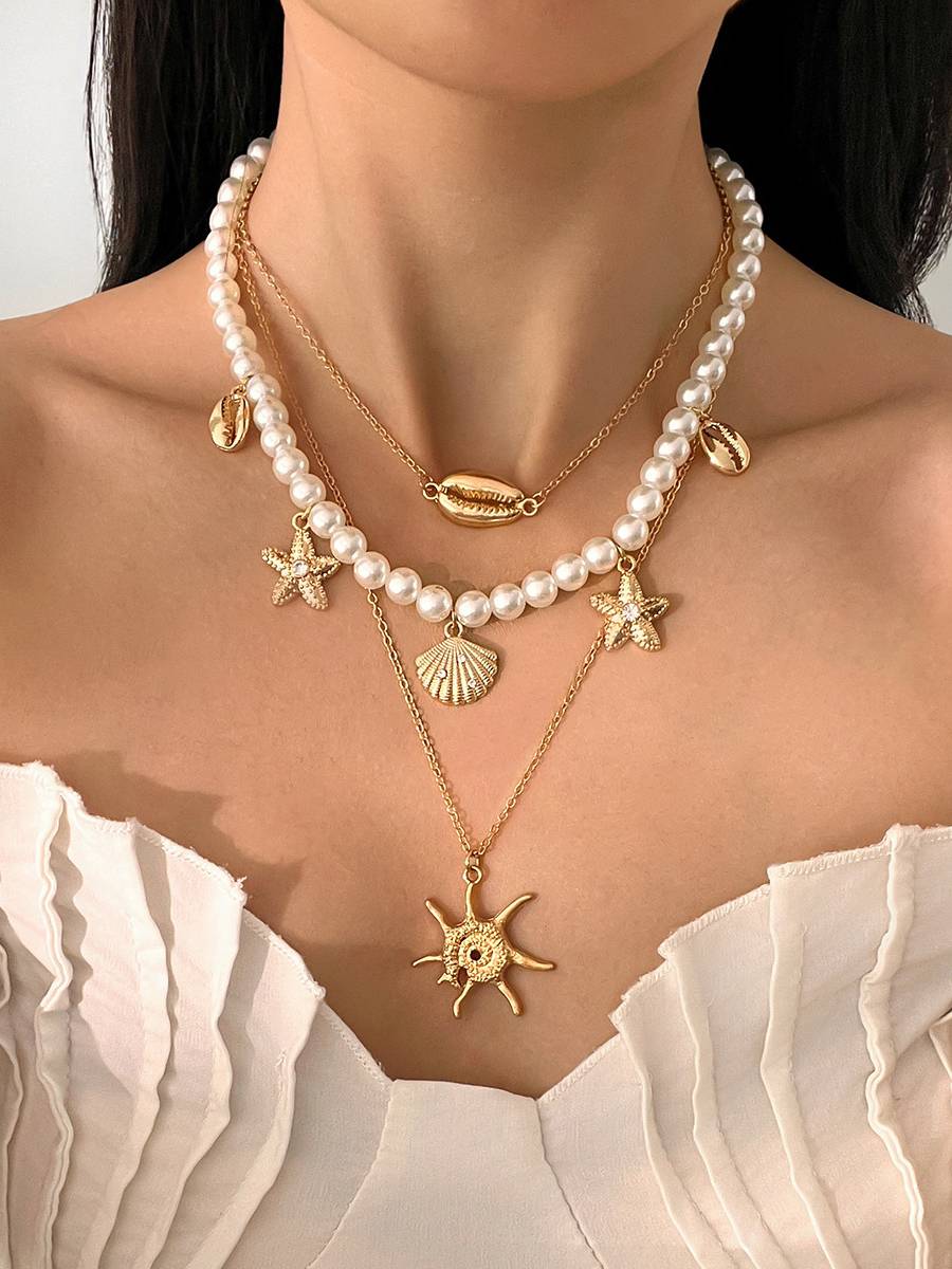 Pearl Shell Starfish Necklace