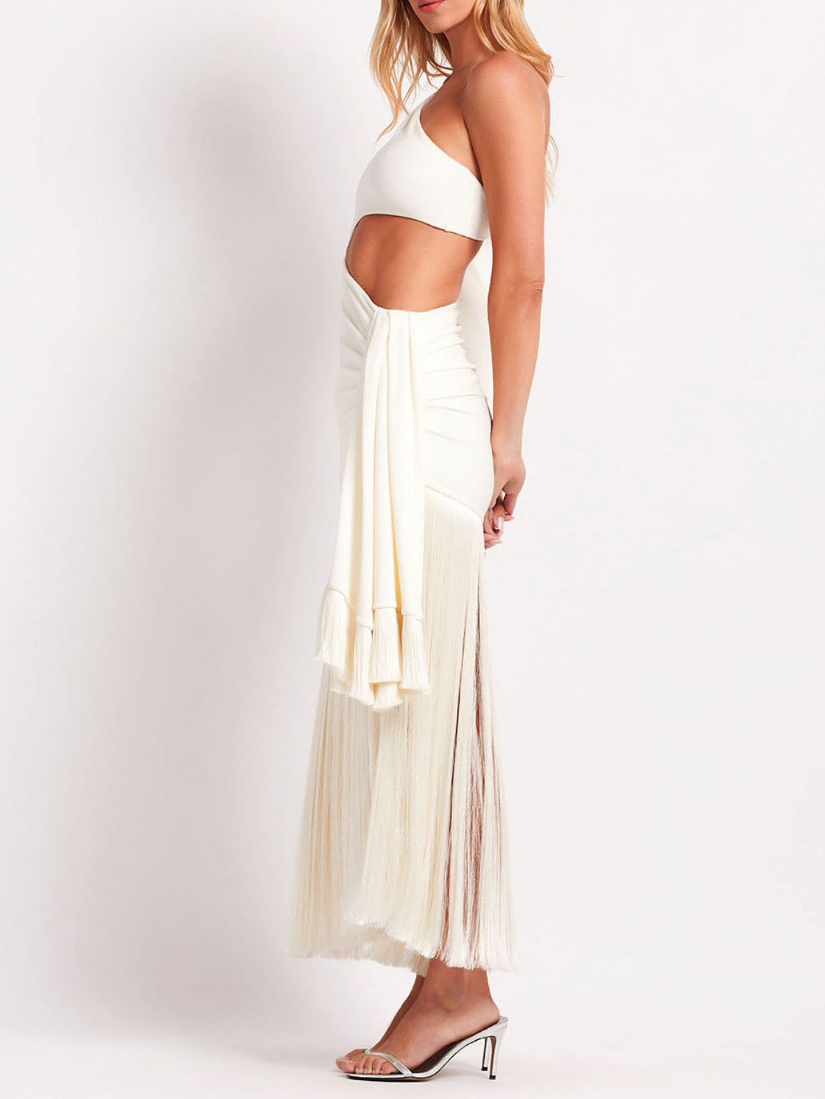 Stunning Cutout Fringe Maxi Dress