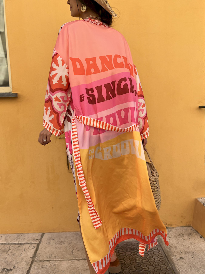 Stunning Floral Print Oversized Cardigan Top