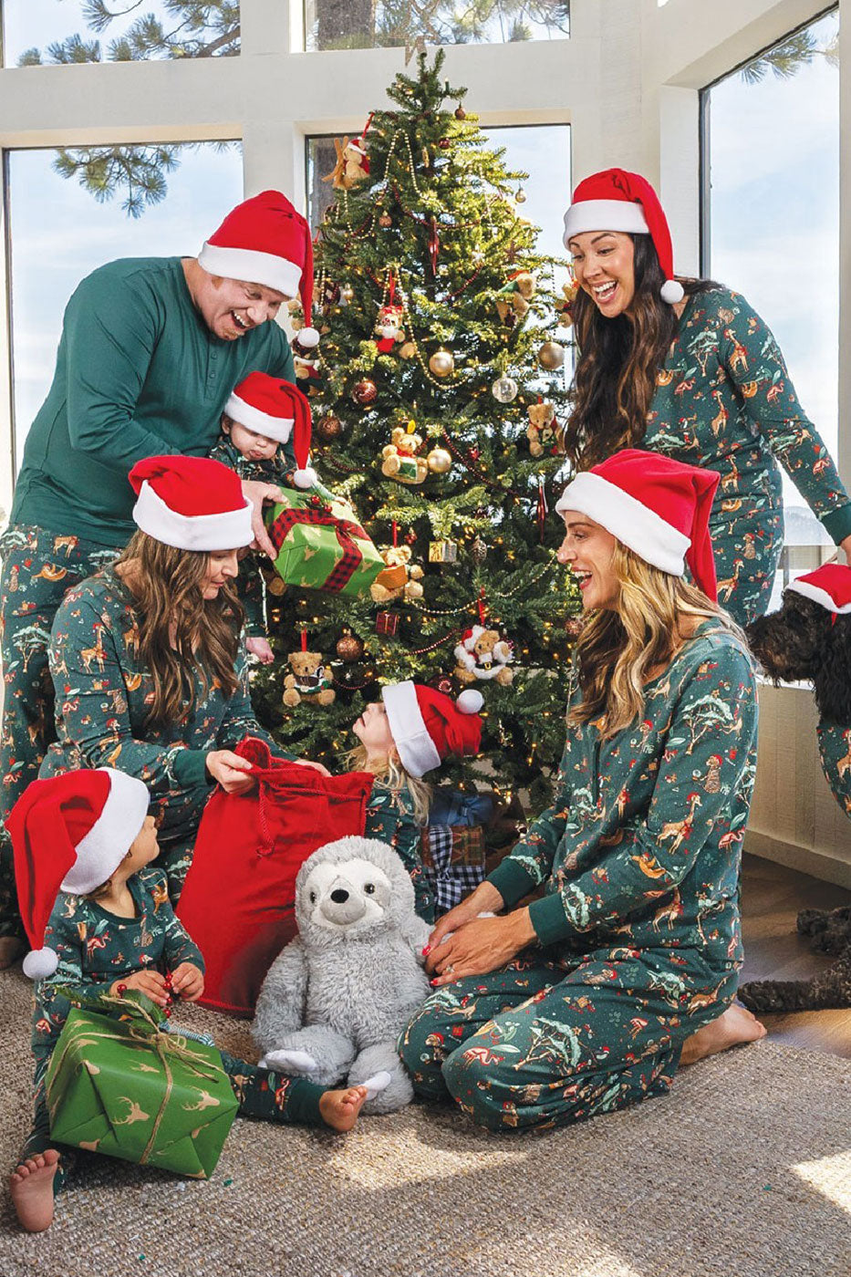Christmas Cute Animals Fmalily Matching Pajamas Sets