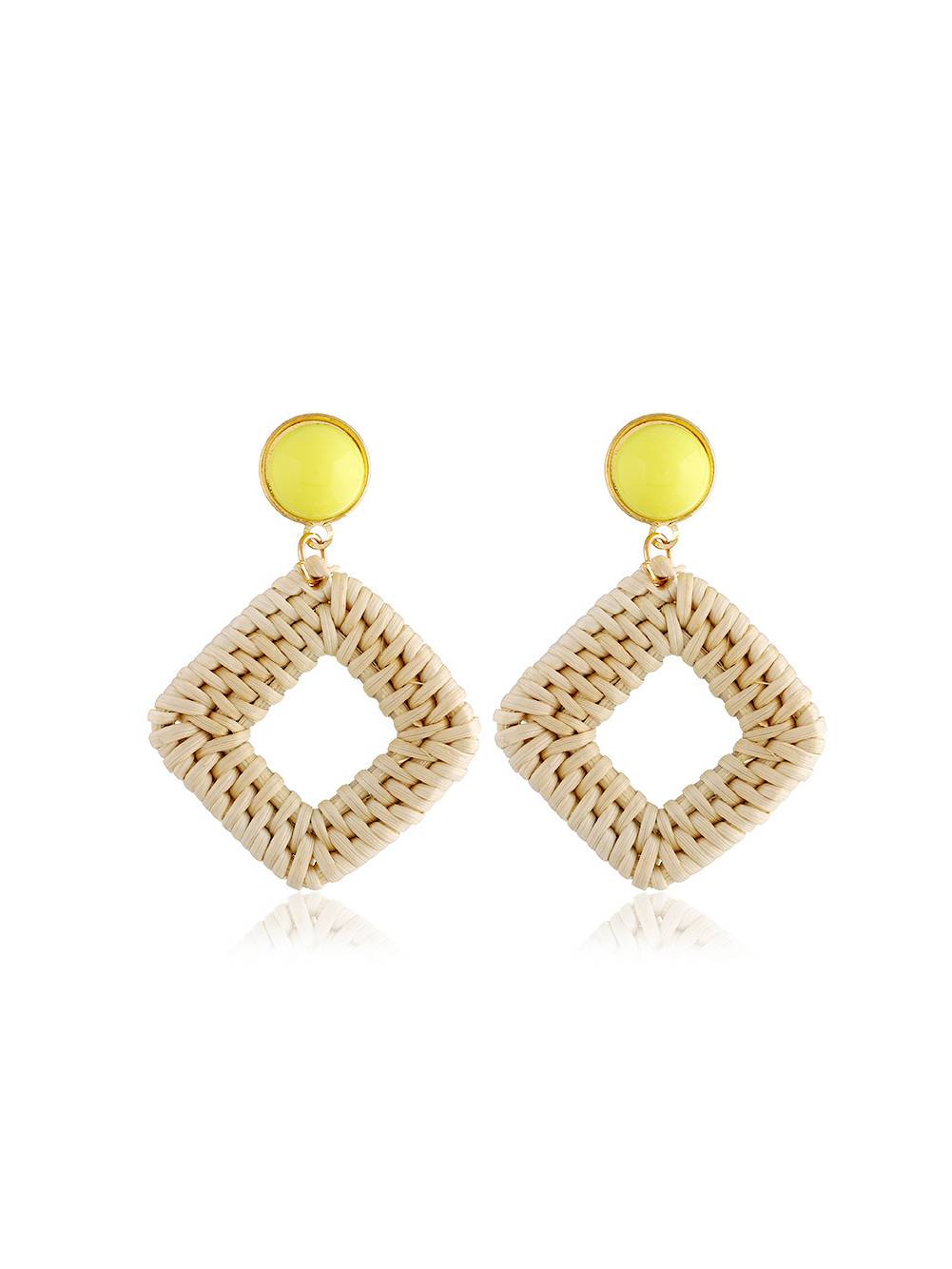 Bohemian Straw Earrings