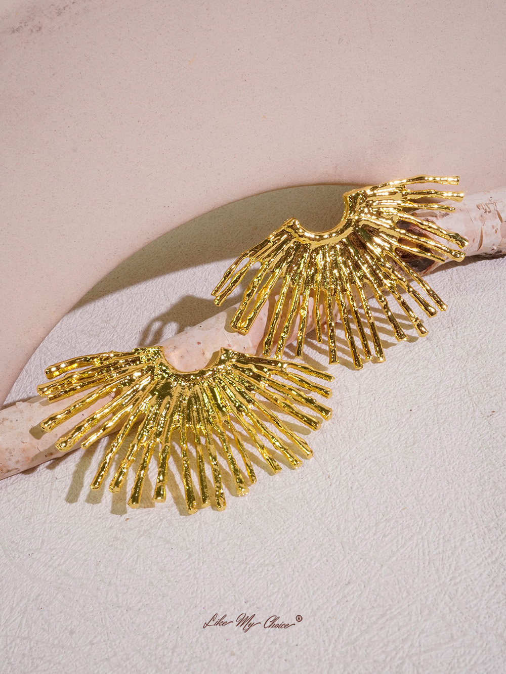 Fashion Street Exaggerated Ray Fan-Shaped Earrings