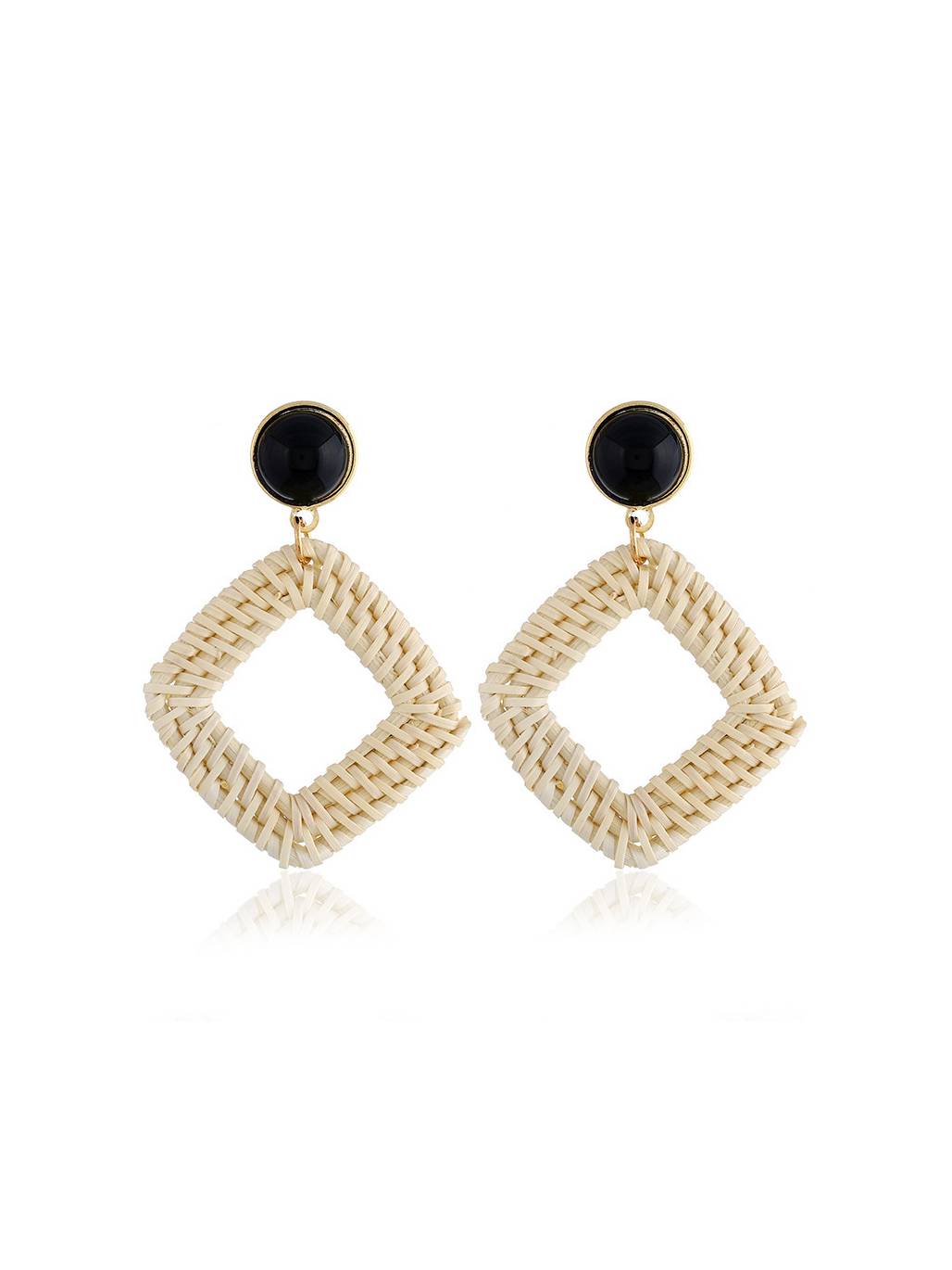 Bohemian Straw Earrings