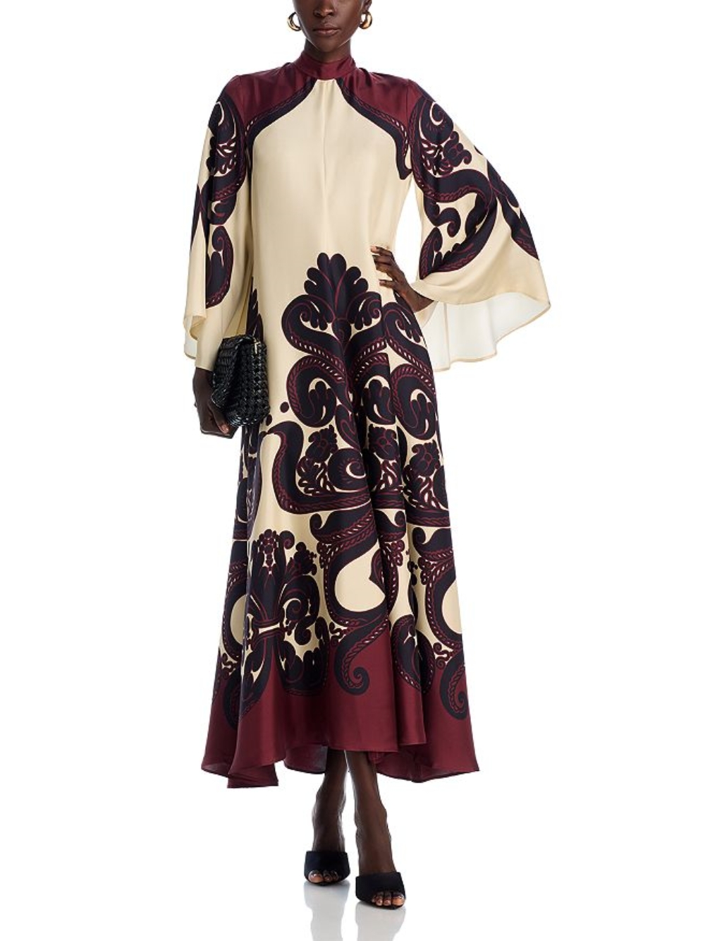 Elegance Ease Stunning Grenadilla Print Midi Dress