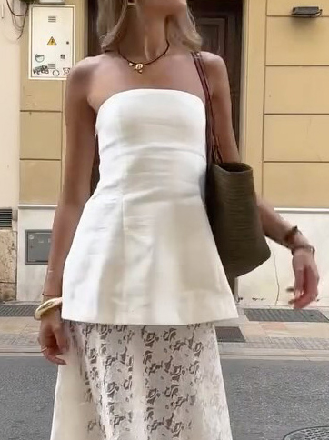 Elegant A-line Wrap Neck Tank Top