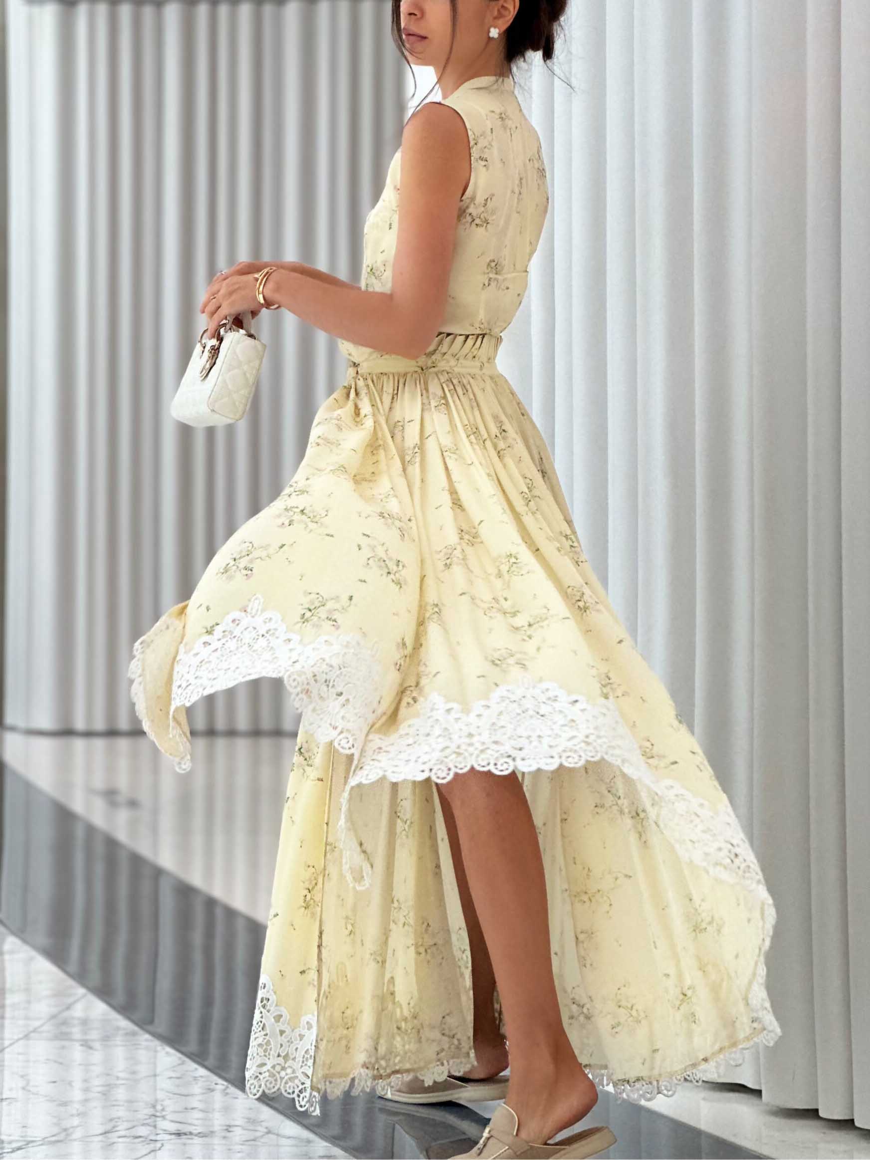 Retro Floral Lace Tank Top