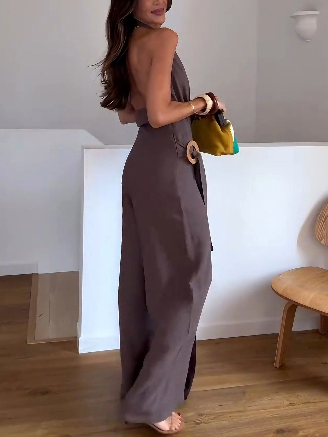 Elegant V-neck Wrap Jumpsuit