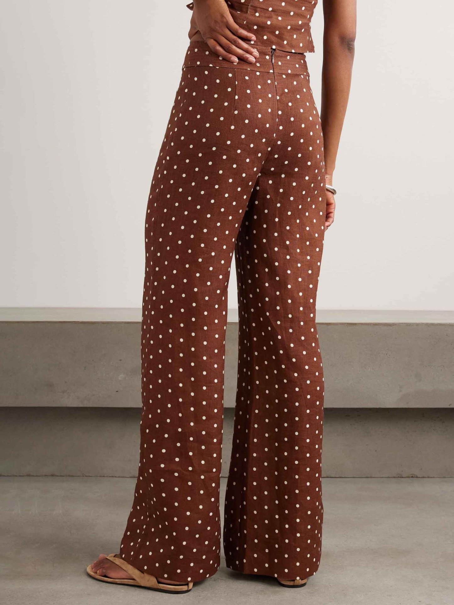 Exquisite Polka Dot Print Suit Pants