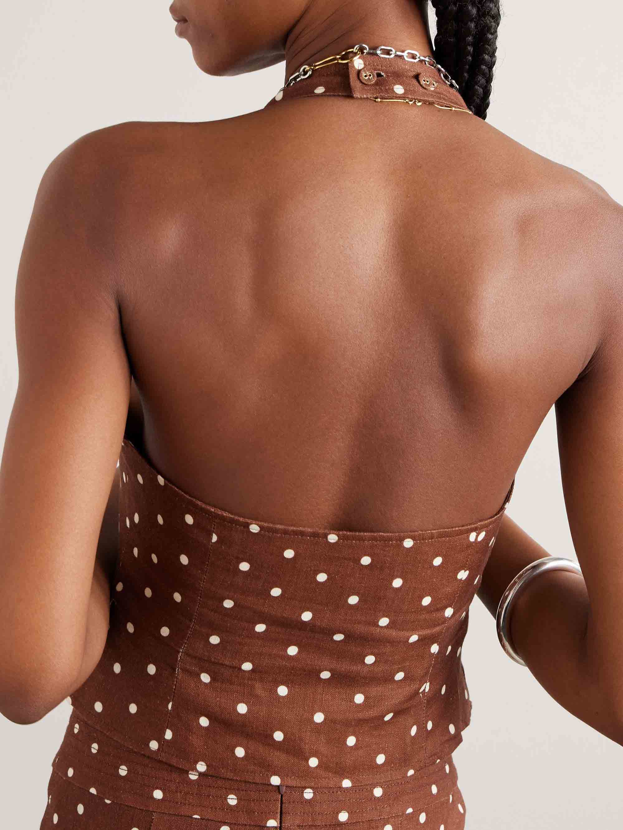 Exquisite Polka Dot Print Suit Vest