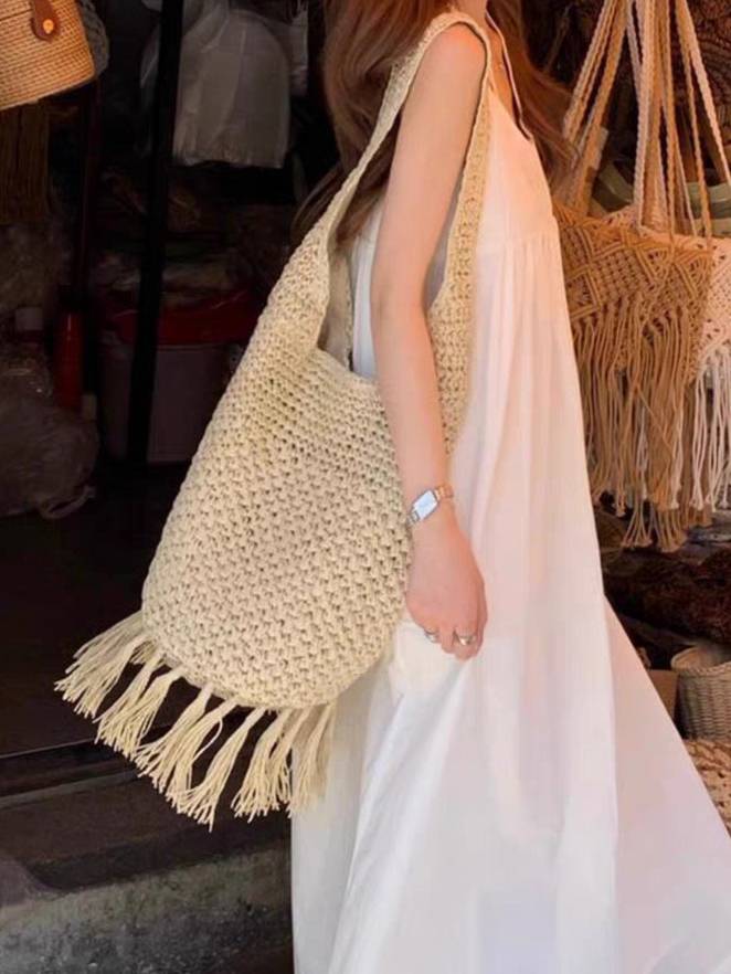 Tassel Straw Bag
