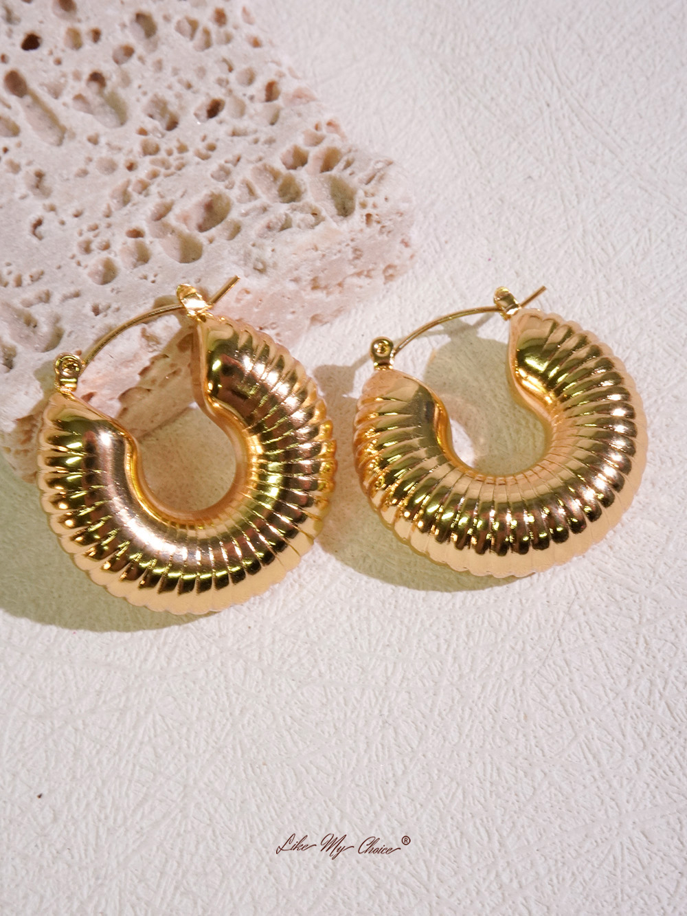Large Circle Thread Earrings