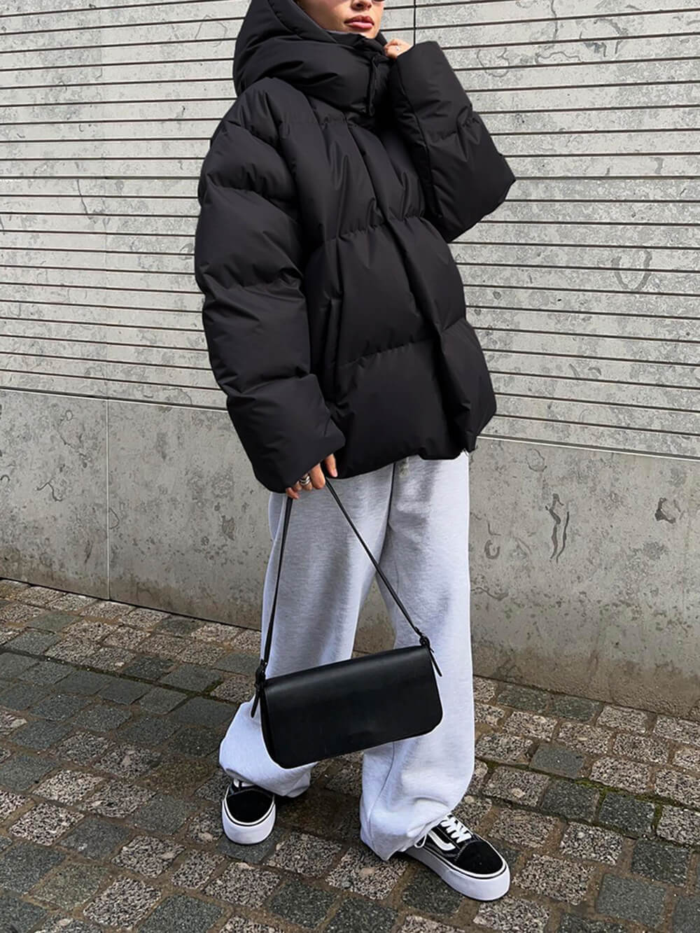 Classic Loose OverSize Style Spun Padded Coat