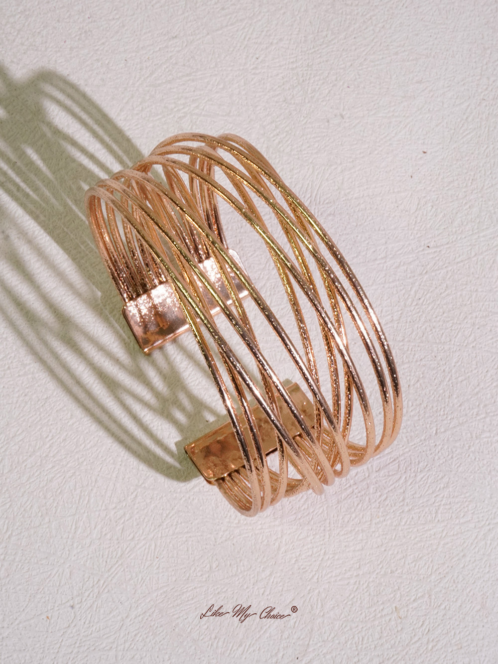 Metal Frosted Multi-Layered Bracelet Geometric Stacking Bracelet