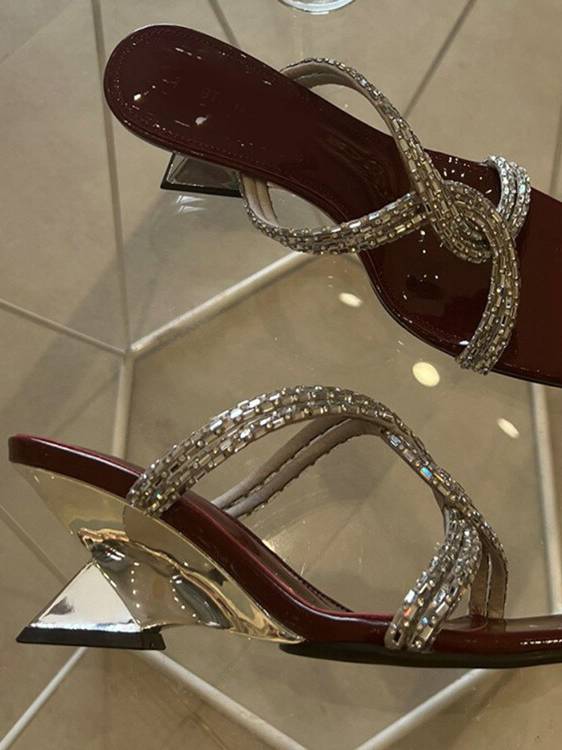 Minimalist High-heel Slippers