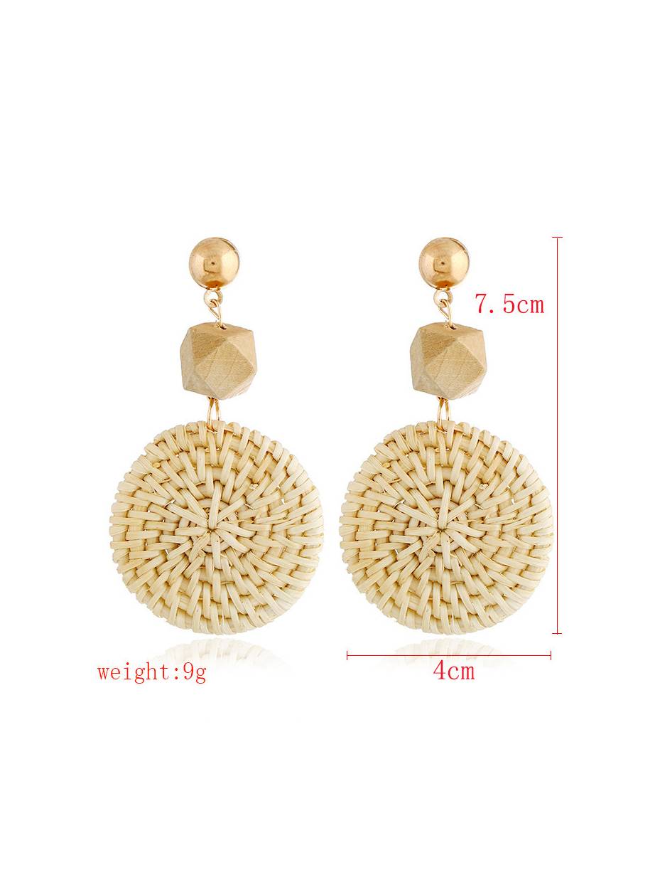 Bohemian Straw Earrings