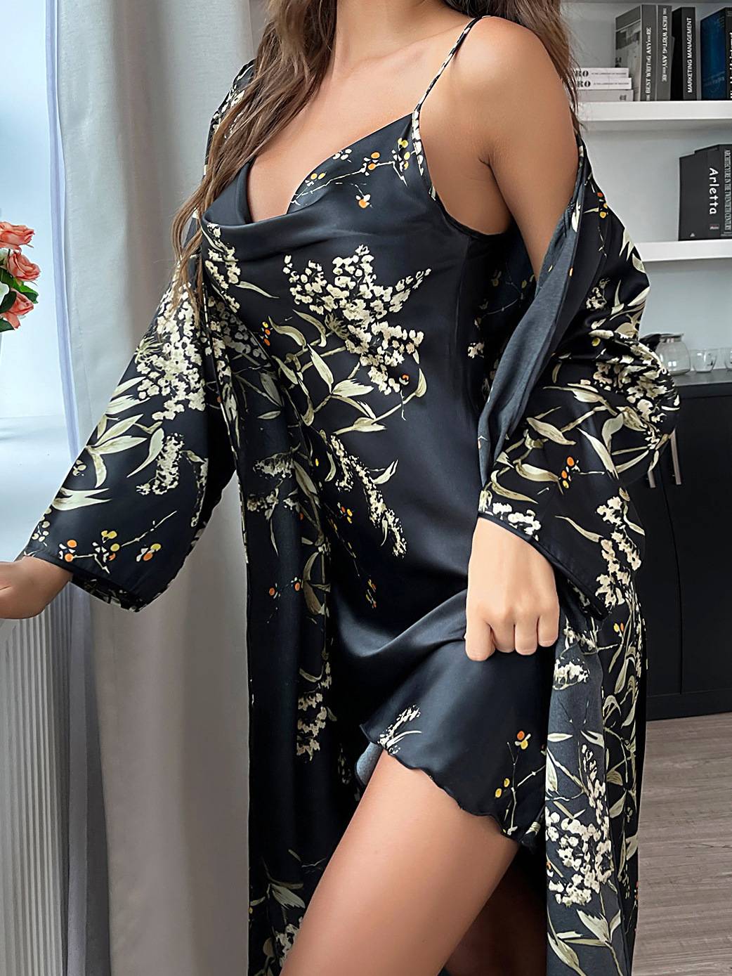 Sling Nightgown Two-Piece Home Clothes Suit